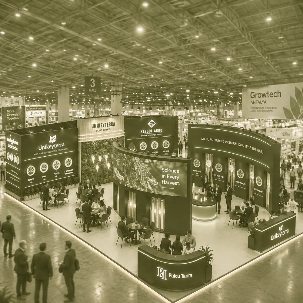 Stand de Unikeyterra en una feria agrícola internacional